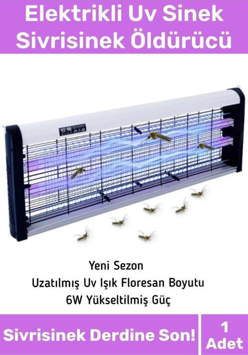 Premium Yükseltmiş Güç Çift Florasan Elektrikli Uv Zincirli Askılı Sinek Sivrisinek Öldürücü 2200V
