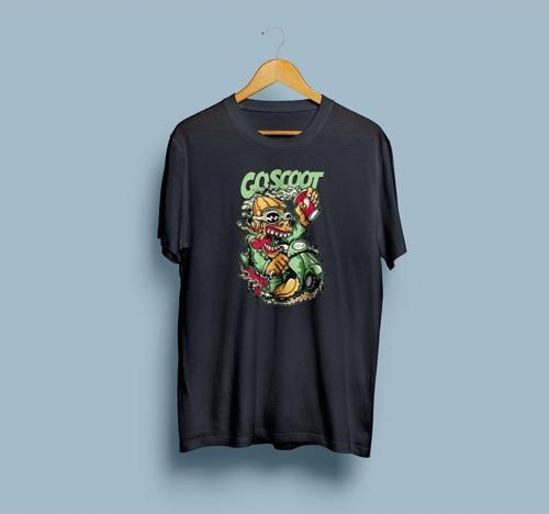Oversize Green Cacatus coscoot tasarımlı unisex T-shirt