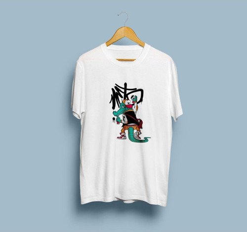 Oversize Crocodile Graffiti Unisex Tasarım T-shirt
