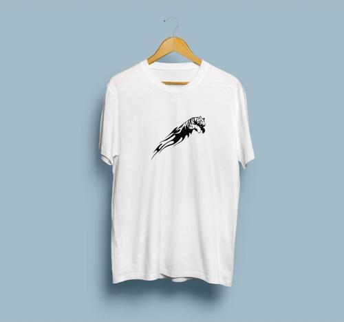 Oversize Alevli P uma tasarımlı unisex T-shirt