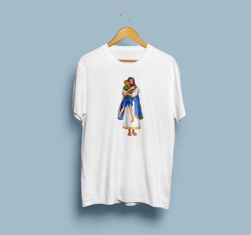 Oversize Hazreti İsa tasarımlı unisex T-shirt