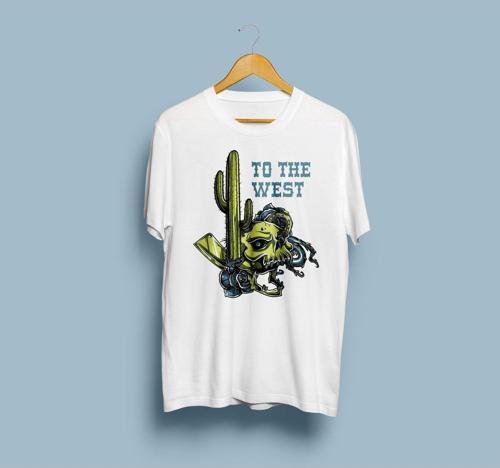 Oversize To The West Kaktüs Tasarım unisex T-shirt