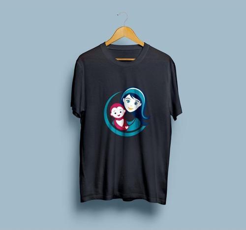 Oversize Anne ve Çocuk tasarım unisex T-shirt