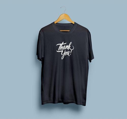 Oversize Thank you yazılı unisex T-shirt