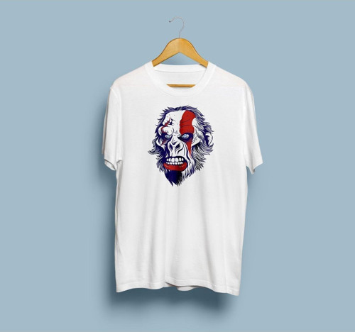Oversize Angry Monkey Tasarım Unisex T-shirt