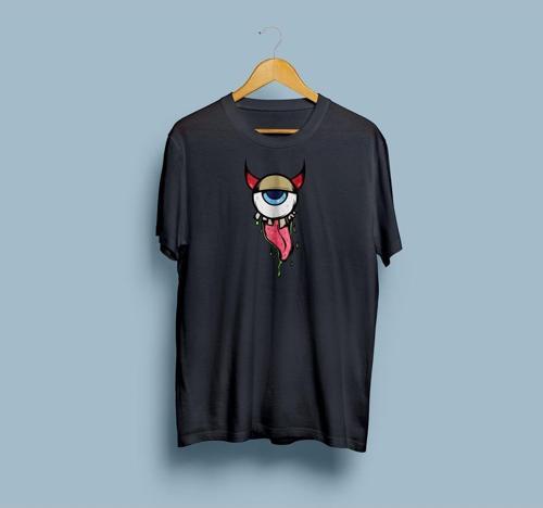 Oversize Vektör Göz tasarım ART Unisex T-shirt