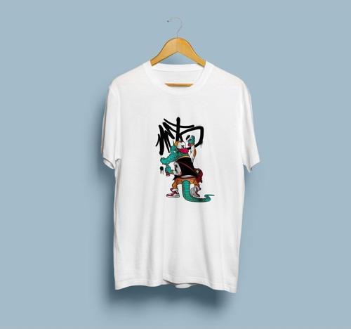 Oversize Crocodile Graffiti Unisex Tasarım T-shirt