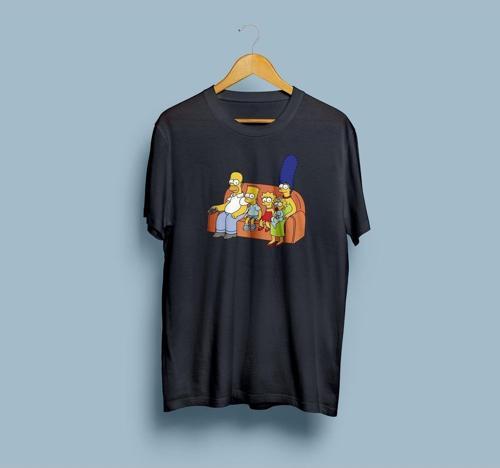 Oversize The Simpson Aile Tasarım unisex T-shirt