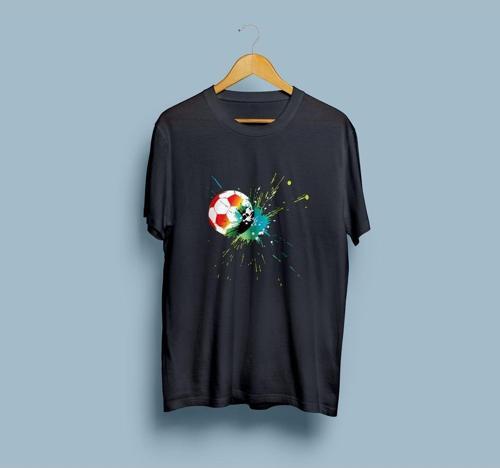 Oversize Futbol Topu Tasarım Unisex T-shirt