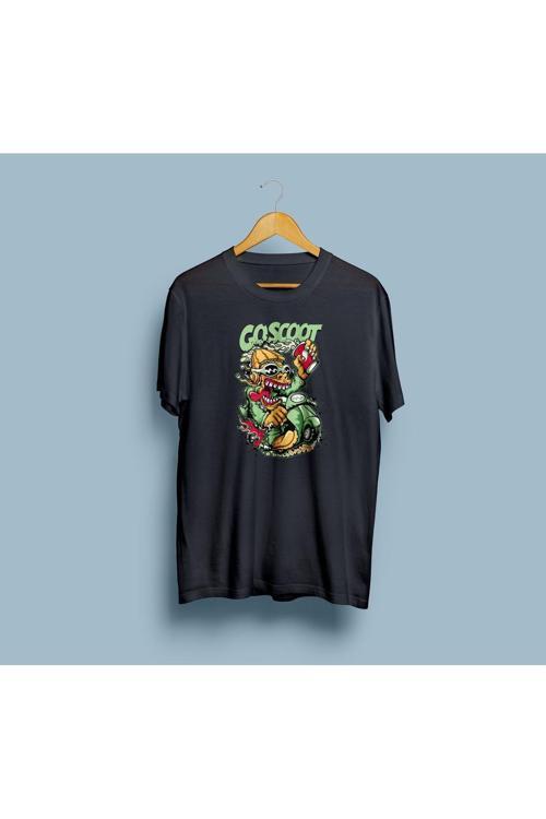 Oversize Green Cacatus coscoot tasarımlı unisex T-shirt