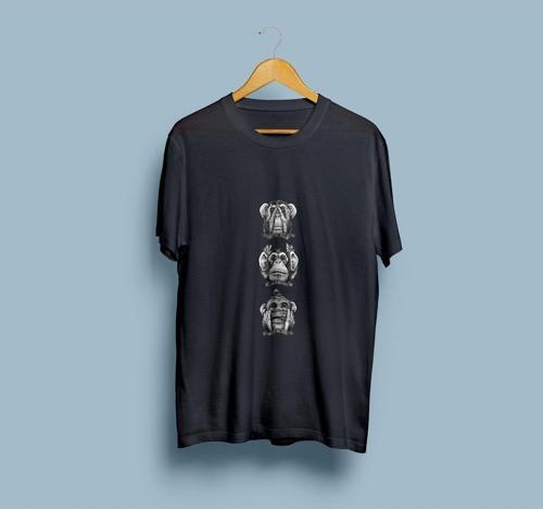 Oversize Şaşırmış Maymun surat unisex T-shirt