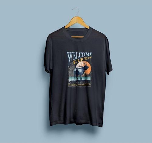 Oversize Welcome Elkwiev Alaska Tasarım unisex T-shirt