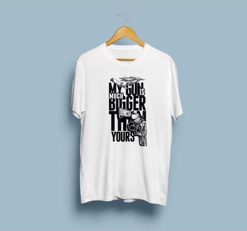 Oversize Benim Silahım senden büyük Yazılı T-shirt