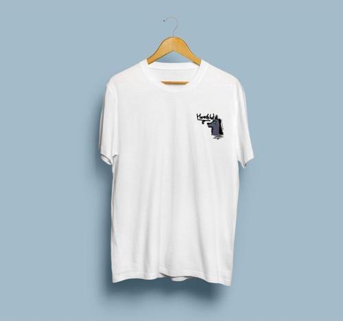 Oversize Heads Dog / Kurt tasarım cep logo unisex T-shirt