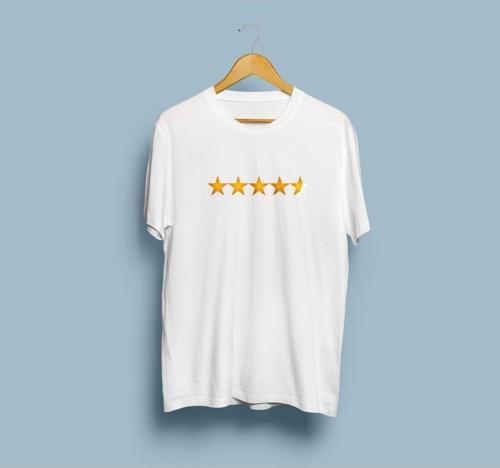 Oversize Şampiyon 4.5 Yıldız Tasarım unisex T-shirt