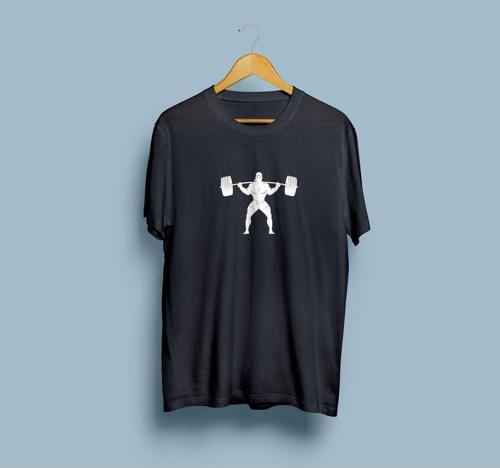 Oversize Squat Master tasarımlı unisex Gym / fitness T-shirt