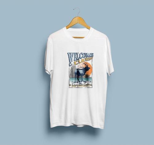 Oversize Welcome Elkwiev Alaska Tasarım unisex T-shirt