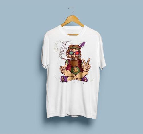 Oversize Hippi Tasarım unisex T-shirt