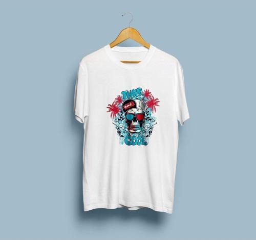 Oversize Florida Skull League Tasarım unisex T-shirt