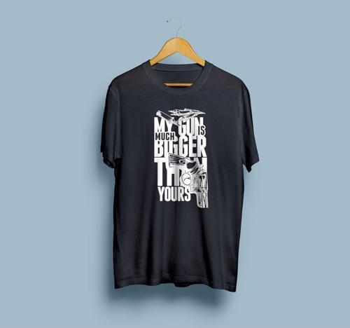 Oversize Benim Silahım senden büyük Yazılı T-shirt