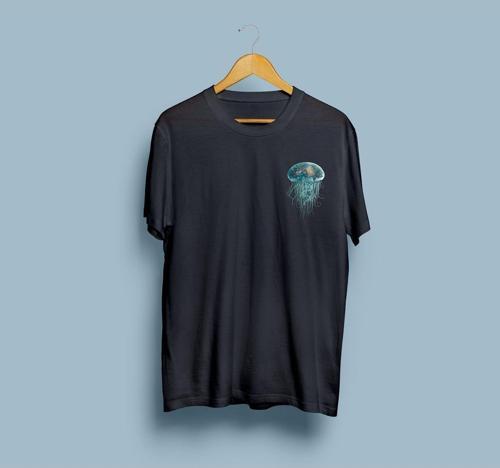 Oversize Jellyfish Tasarım Unisex T-shirt