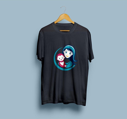 Oversize Anne ve Çocuk tasarım unisex T-shirt