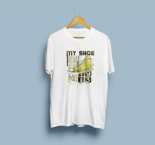 Oversize My shoe Tasarım unisex T-shirt