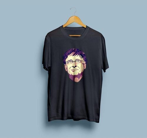 Oversize Bill Gates Tasarım Unisex T-shirt
