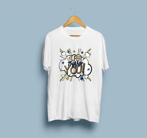 Oversize Super Thank You Tasarım Unisex T-shirt