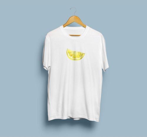 Oversize Limon Dilimi Tasarım Unisex T-shirt