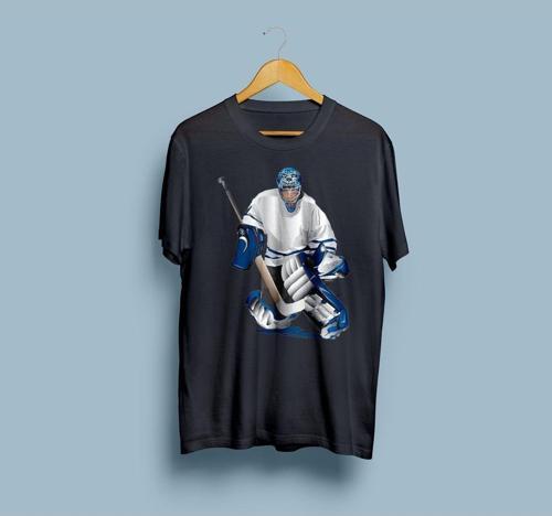 Oversize Buz Hokeyi / Ice Hockey Tasarım Unisex T-shirt