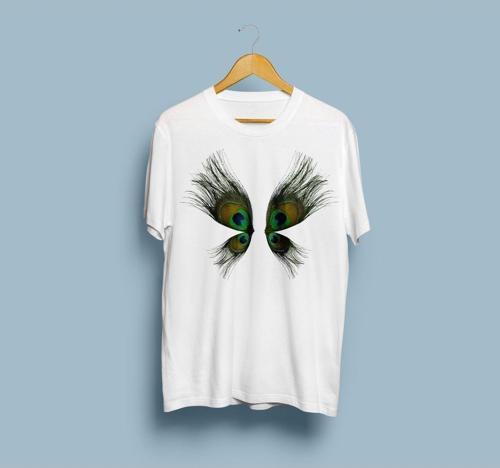 Oversize Kelebek Kanadı Tasarım Unisex T-shirt