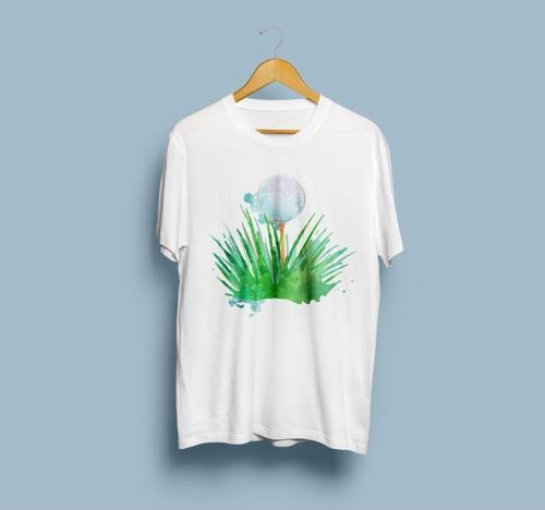 Oversize Golf Topu Tasarım Unisex T-shirt