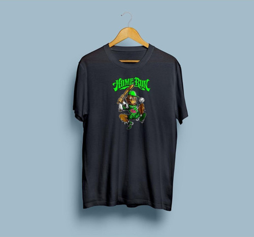 Oversize Home Run Beyzbol Maymunu unisex T-shirt