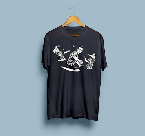Oversize Masa Tenisi 2 Tasarım Unisex T-shirt