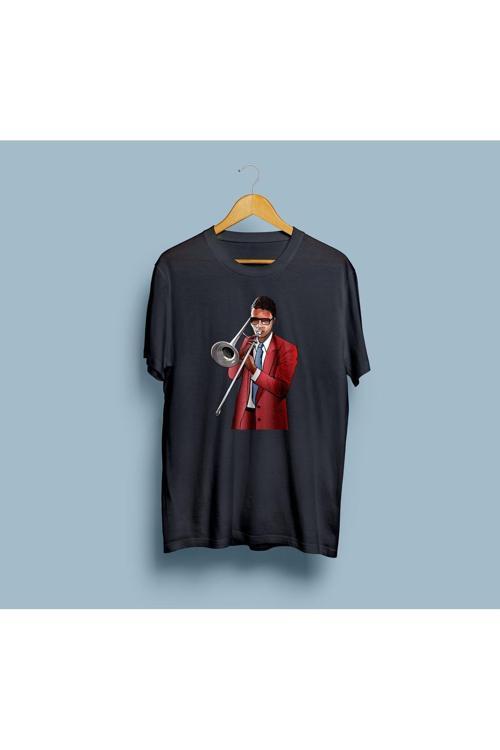 Oversize Trombone Tasarım Unisex T-shirt