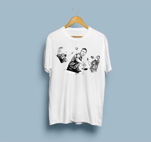 Oversize Masa Tenisi 2 Tasarım Unisex T-shirt
