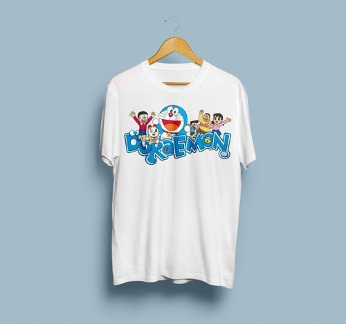 Oversize Doraemon Tasarım Unisex T-shirt