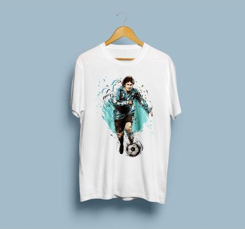 Oversize Messi 2 Tasarım Unisex T-shirt