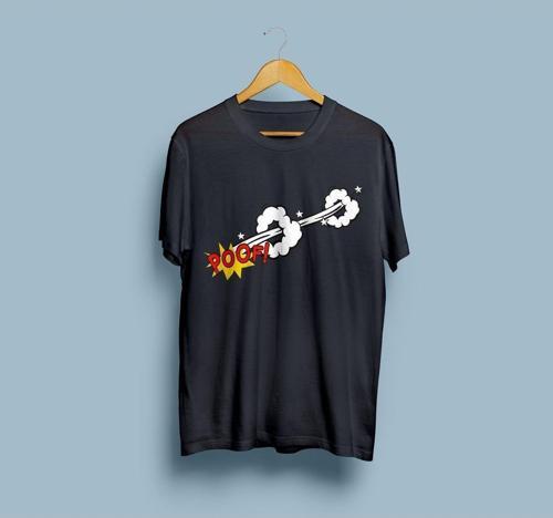 Oversize Poof! Tasarım Unisex T-shirt