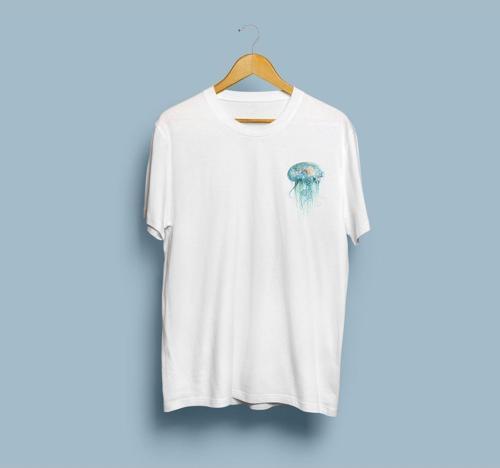 Oversize Jellyfish Tasarım Unisex T-shirt