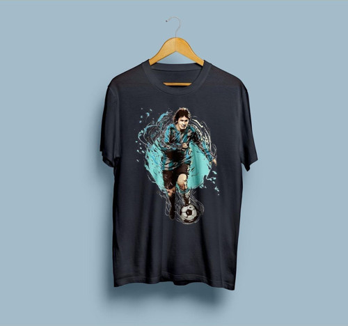Oversize Messi 2 Tasarım Unisex T-shirt