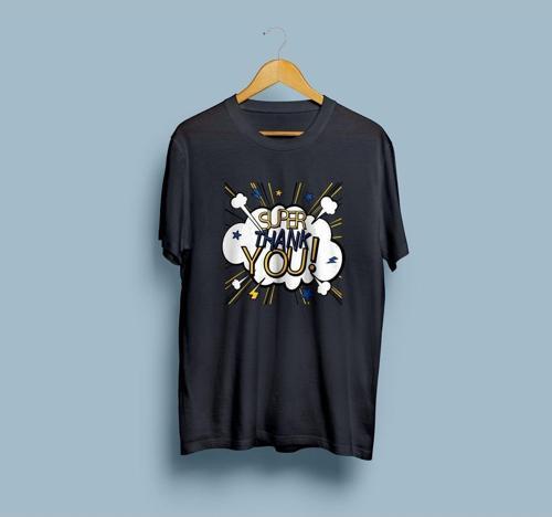 Oversize Super Thank You Tasarım Unisex T-shirt