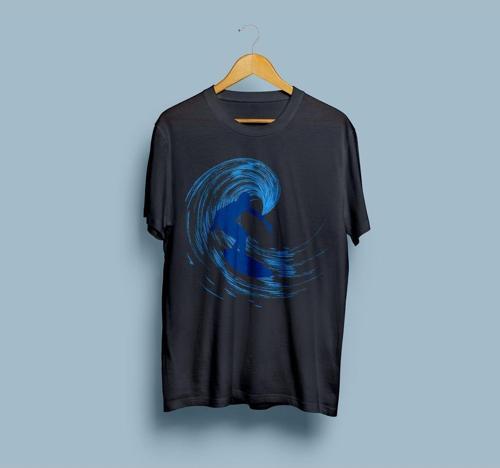 Oversize Sörfçü Tasarım Unisex T-shirt