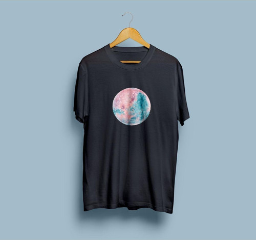 Oversize Planet / Gezegen Tasarım Unisex T-shirt