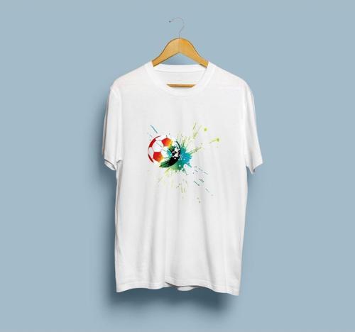 Oversize Futbol Topu Tasarım Unisex T-shirt