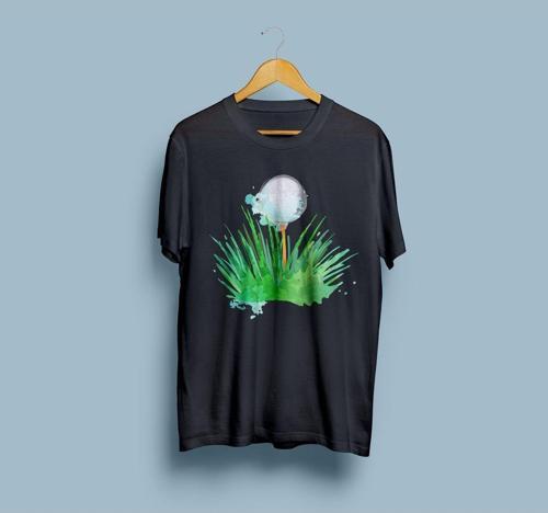 Oversize Golf Topu Tasarım Unisex T-shirt