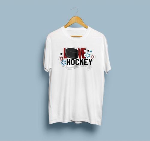 Oversize Love Hockey Tasarım Unisex T-shirt