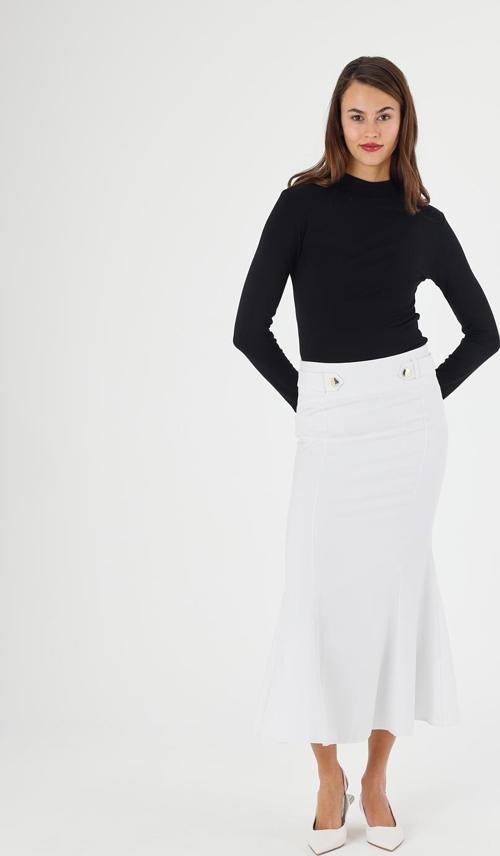 Kadın Mevsimlik Düğmeli Apolet Detaylı Balık Etek 2161/95