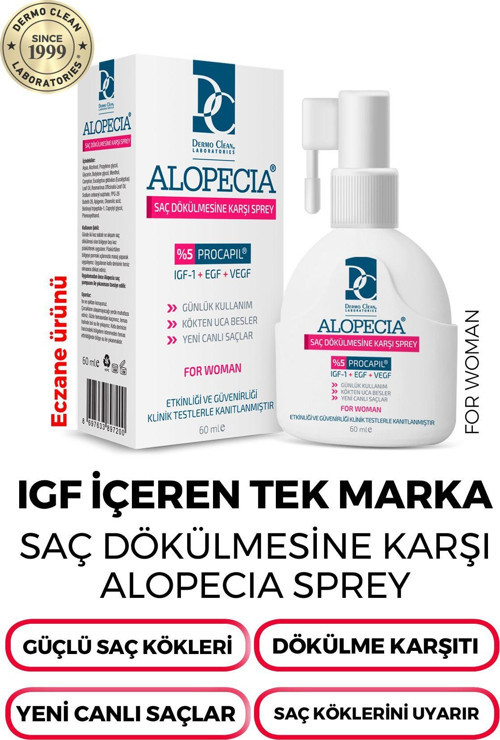 Kadın Procapil Ve Igf Içerikli Saç Dökülmesine Karşı Kadın Saç Spreyi 60 Ml